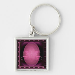 Winged Lotus Abstract Art Keychain