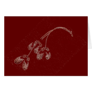 "Winged Maple Seeds on Red" Country Greeting Card