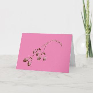 "Winged Maple Seeds Pink" Country Greeting Card