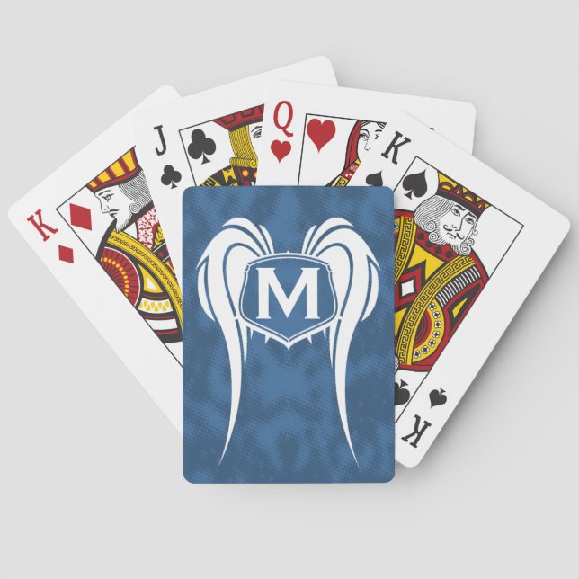 Winged Monogram Playing Cards (Back)