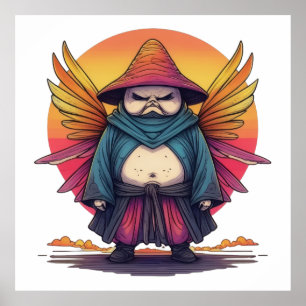 Winged Mushroom Samurai Poster