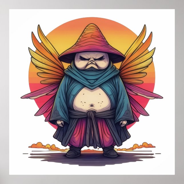 Winged Mushroom Samurai Poster (Front)