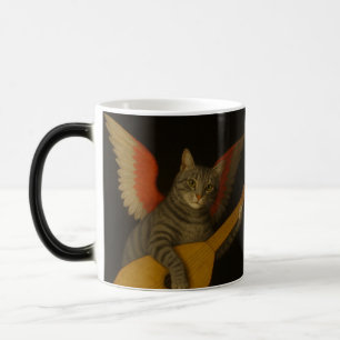 Winged Musician Cat Playing Lute Art               Magic Mug