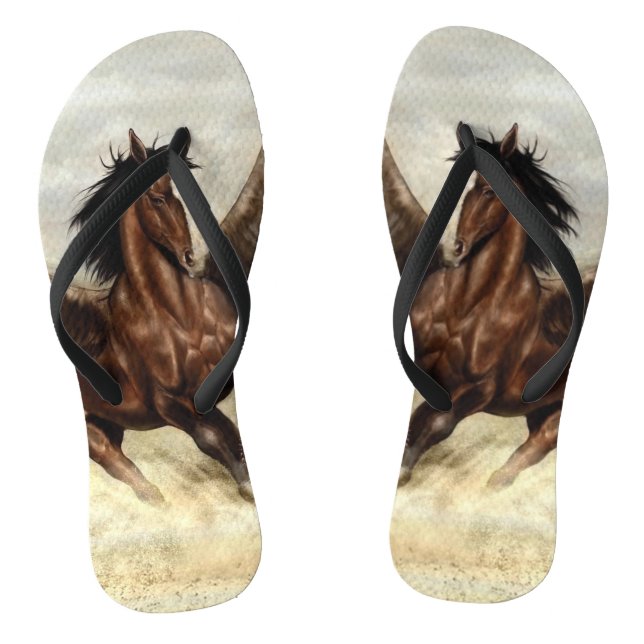 Winged Pegasus   Flip Flops (Footbed)