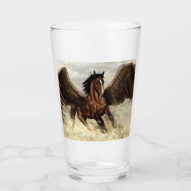 Winged Pegasus   Glass (Front)