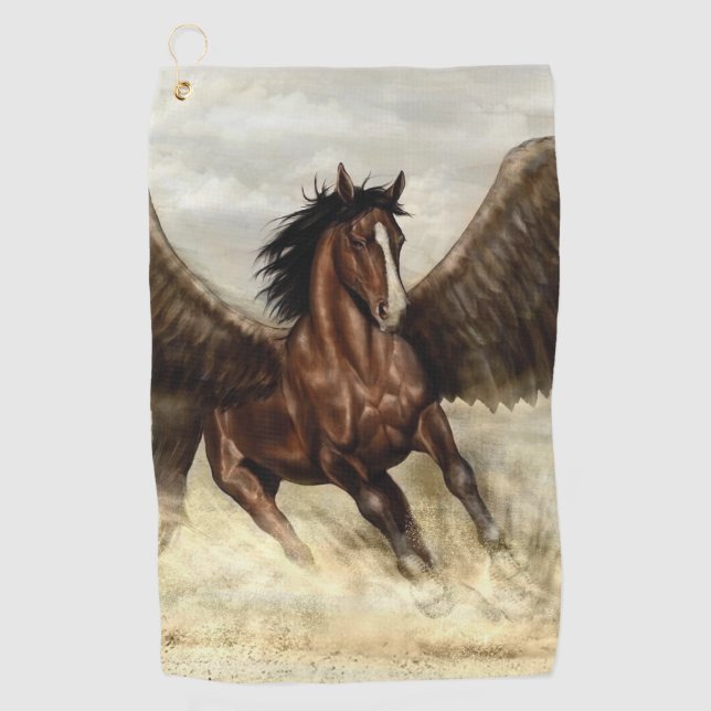 Winged Pegasus   Golf Towel (Front)
