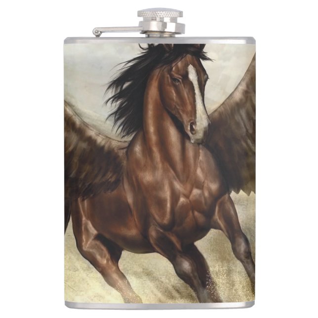 Winged Pegasus   Hip Flask (Front)