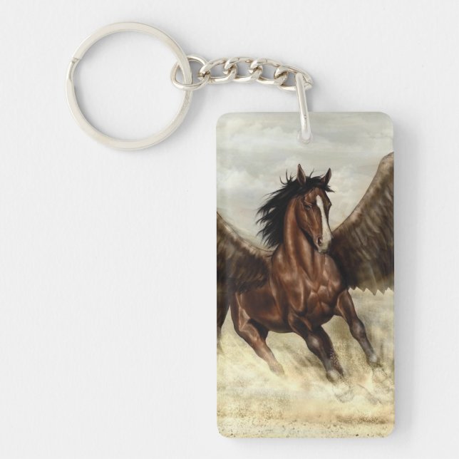 Winged Pegasus   Keychain (Front)