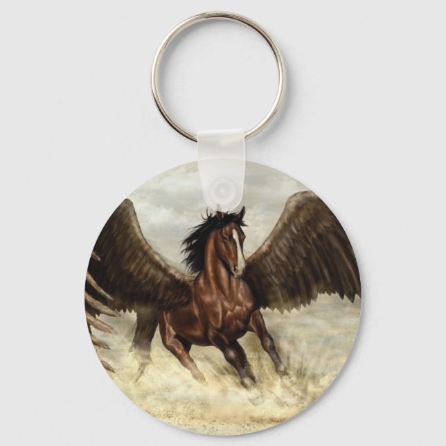 Winged Pegasus   Keychain (Front)