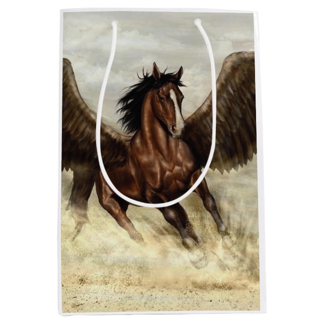 Winged Pegasus   Medium Gift Bag (Front)