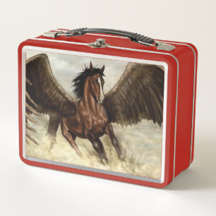 Winged Pegasus Metal Lunch Box
