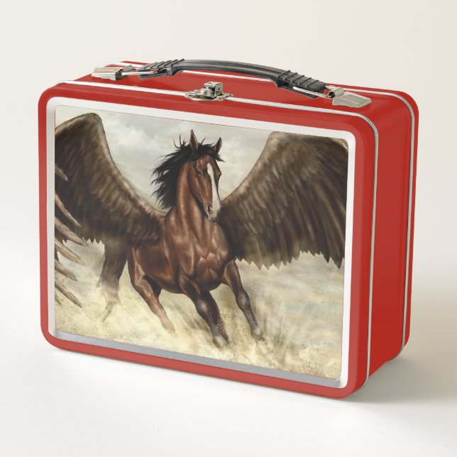 Winged Pegasus   Metal Lunch Box (Front)