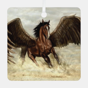 Winged Pegasus Metal Ornament