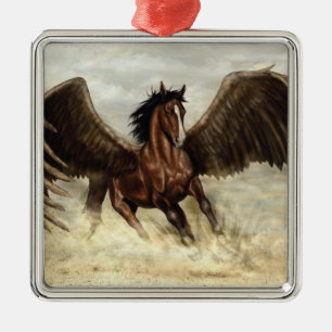 Winged Pegasus Metal Ornament