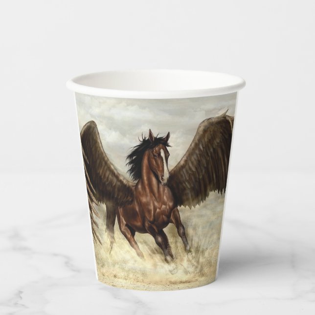 Winged Pegasus   Paper Cups (Front)