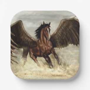 Winged Pegasus Paper Plate