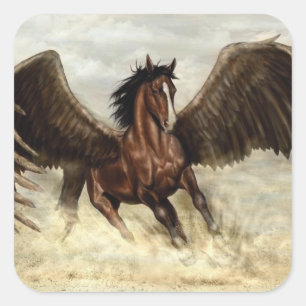 Winged Pegasus   Square Sticker