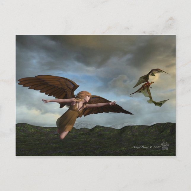 Winged Pursuit Postcard (Front)