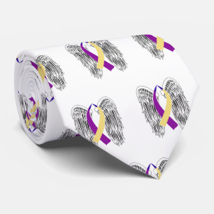 Winged Ribbon Bladder Cancer Tie