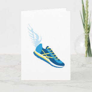 Winged Running Shoe Card