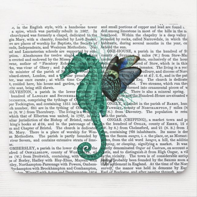 Winged Seahorse Mouse Pad (Front)