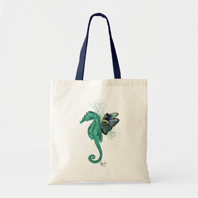 Winged Seahorse Tote Bag (Front)