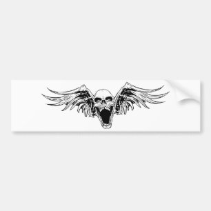 winged skull Bumper Sticker