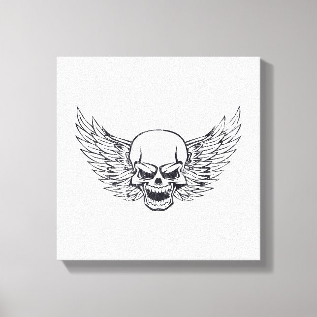 Winged Skull Canvas Print (Front)
