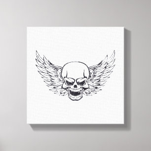 Winged Skull Canvas Print