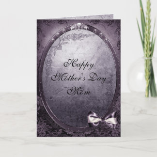 Winged Skull Elegant Vintage Gothic Mother's Day Card