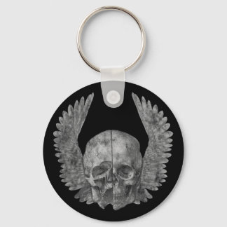Winged Skull Keychain