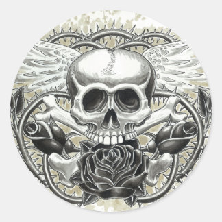 Winged Skull Stickers