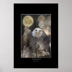 WINGED SPIRITS Raptor Art Poster