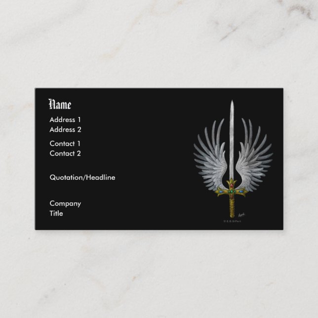 Winged Sword Business Card (Front)