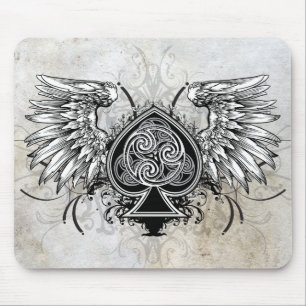 Winged Tattoo Urban Celtic Gaelic Knot Mousepad