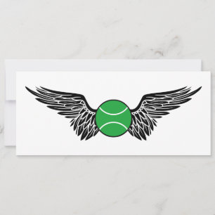 winged tennis ball invitation