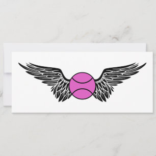 winged tennis ball invitation