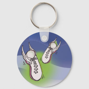 Winged Tennis Shoes Keychain