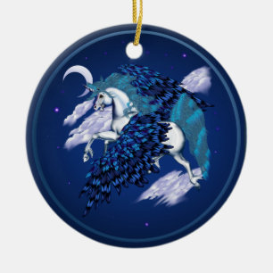 Winged Unicorn -Ornaments Ceramic Ornament