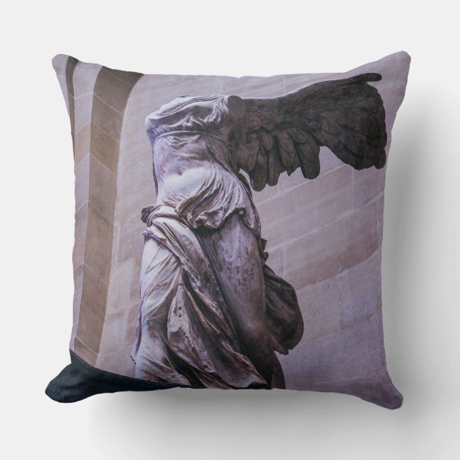 Winged Victory Of Samothrace, Louvre, Paris Throw Pillow (Front)