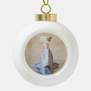 Winged Victory of Samothrace Souvenir Ceramic Ball Christmas Ornament