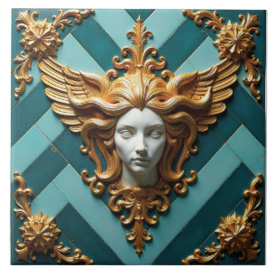 Winged Visage of Vesta Tile