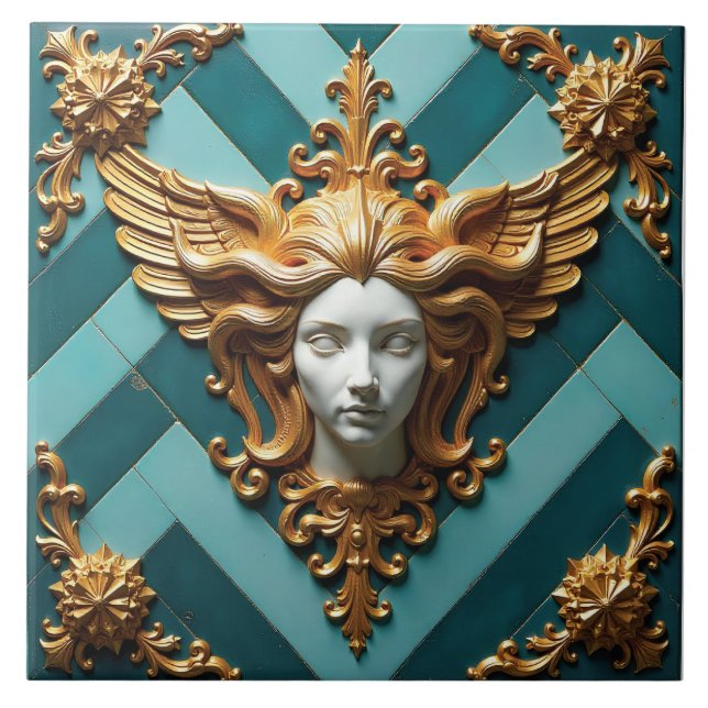Winged Visage of Vesta Tile (Front)