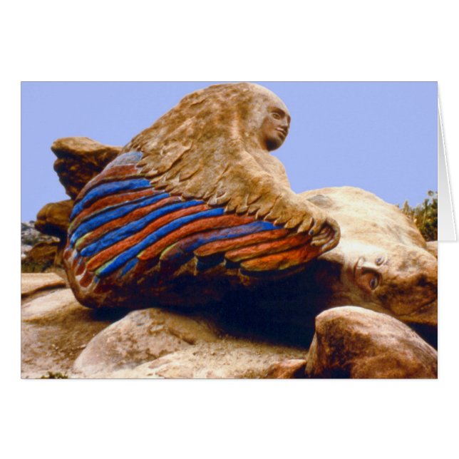 Winged Woman/Reclining Man 1/Folded Card (Front Horizontal)