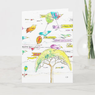 "Winging" Birthday Card