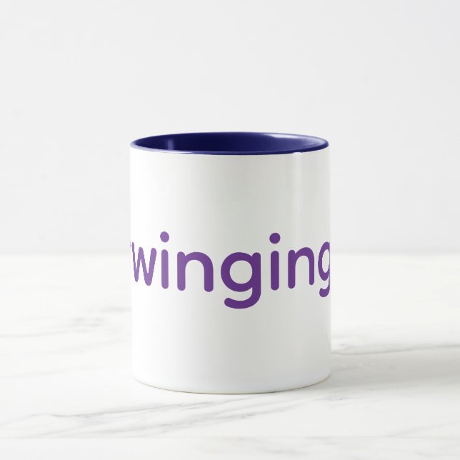 Winging It a minimal typography   Mug (Center)