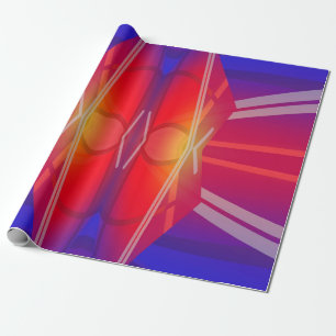 Winging It Neon Layered  Wrapping Paper