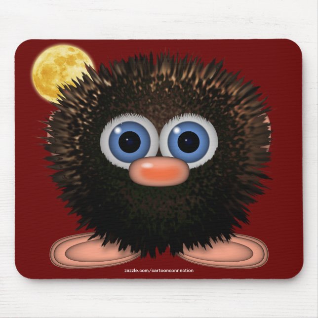 Wingle the Cute Wuzzy Butt & Moon, Kids Mousepad (Front)