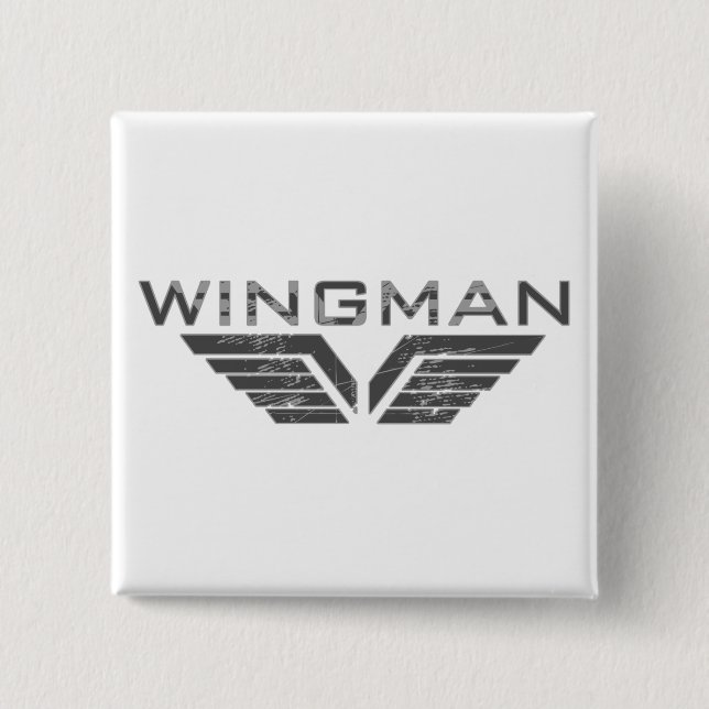 Wingman 2 Inch Square Button (Front)