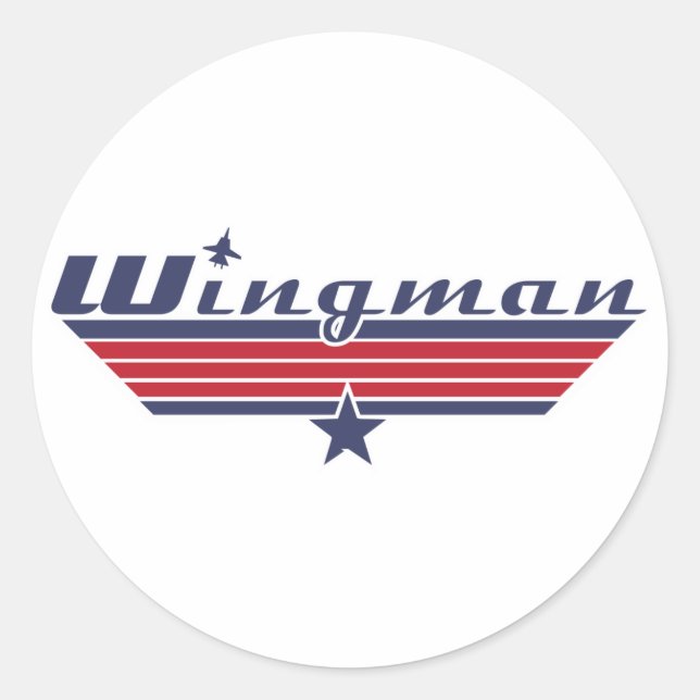 Wingman Classic Round Sticker (Front)